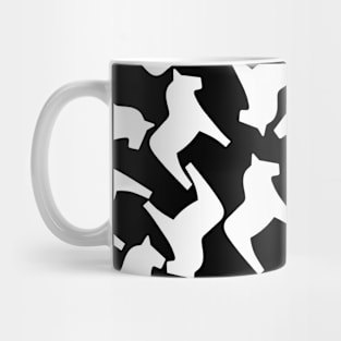 Swedish Dalahorse decorative pattern Sweden black and white Mug